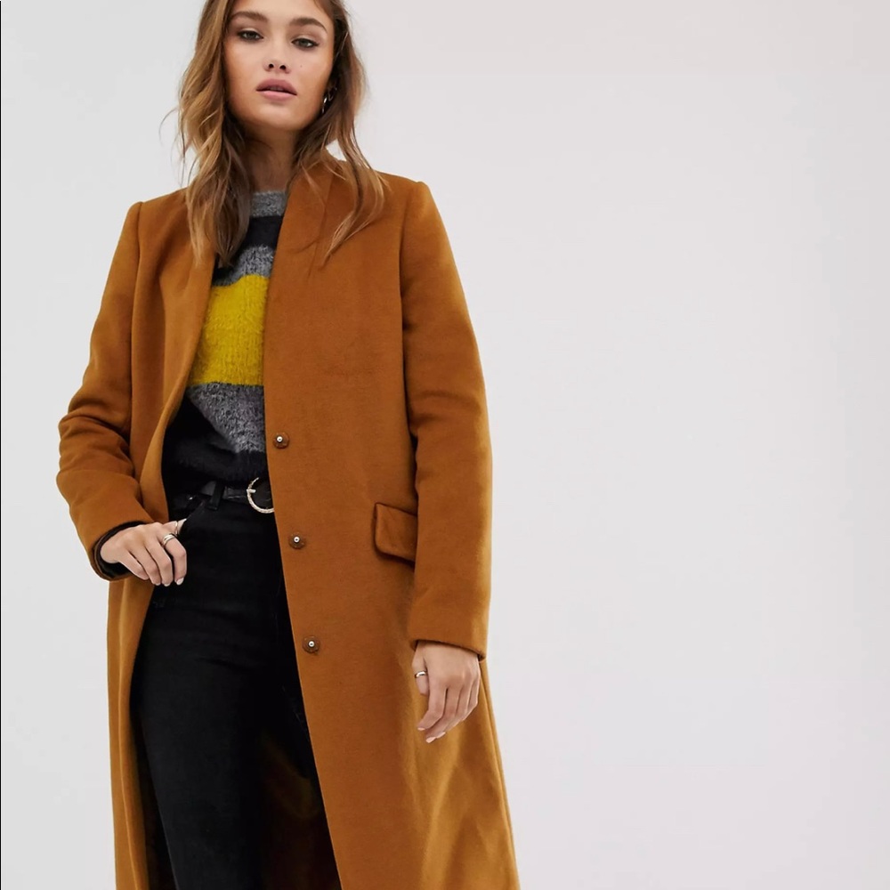 Collarless Longline Coat